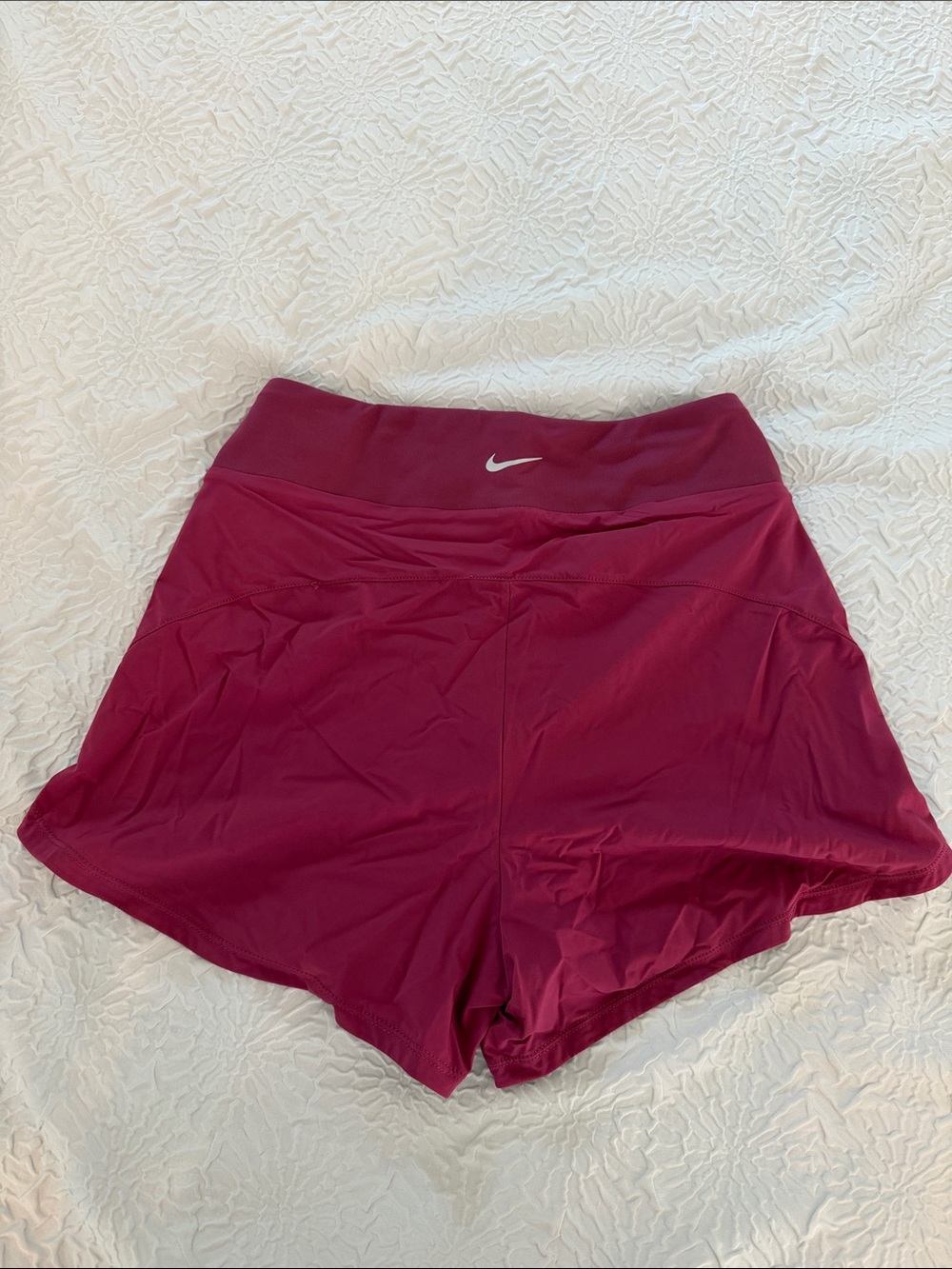 Nike Women's Deep Magenta High-Waist Athletic Shorts